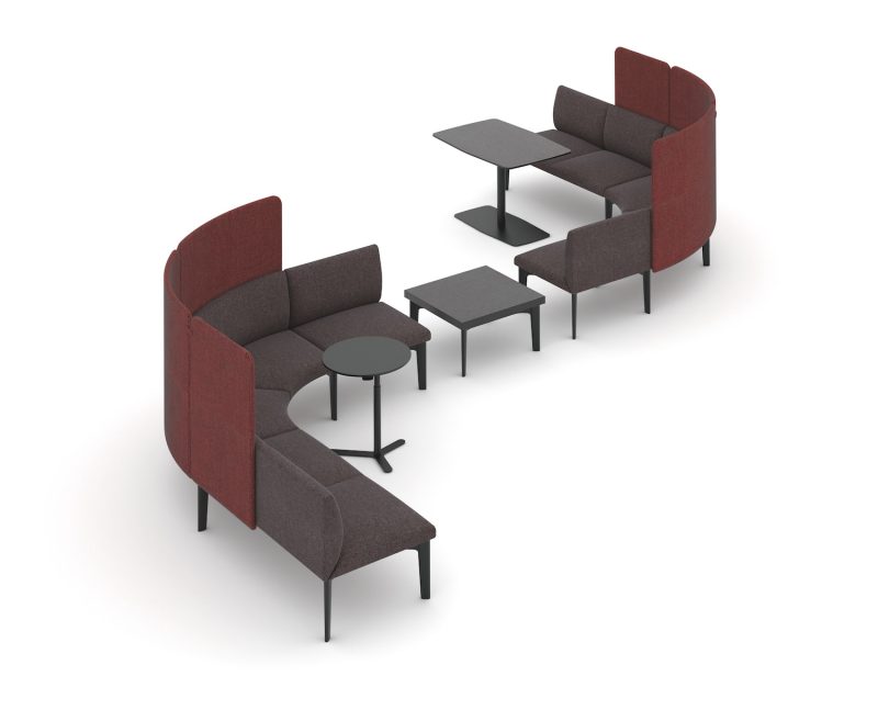 Büroeinrichtung mit ergonomischen Möbeln
